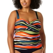 Anne Cole Twisted Printed Tankini Top